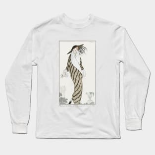 Manteau de Zibelin Fashion Illustration by George Barbier Long Sleeve T-Shirt